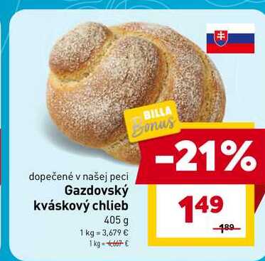 Gazdovský kváskový chlieb 405 g