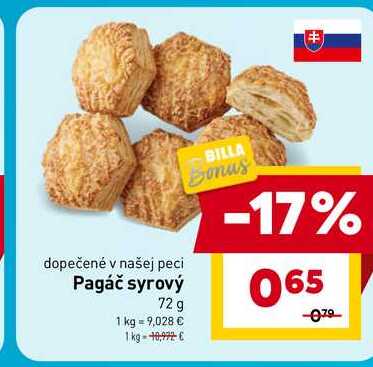Pagáč syrový 72 g 
