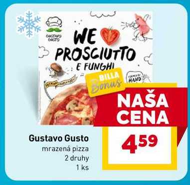 Gustavo Gusto mrazená pizza 2 druhy 1 ks