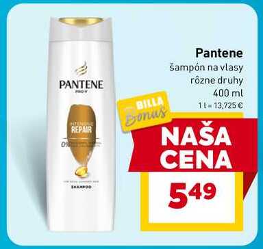 Pantene šampón na vlasy rôzne druhy 400 ml