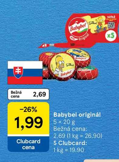 Babybel originál 5 x 20 g 
