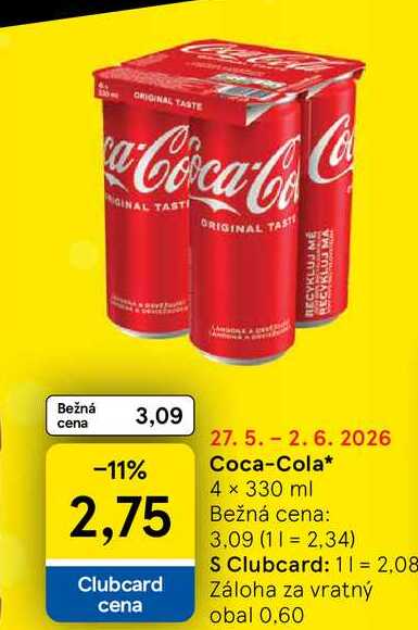 Coca-Cola 4 x 330 ml