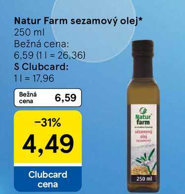 Natur Farm sezamový olej 250 ml