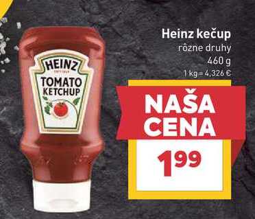 Heinz kečup rôzne druhy 460 g