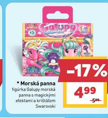 Morská panna figúrka Galupy morská panna s magickými efektami a krištáľom Swarovski 