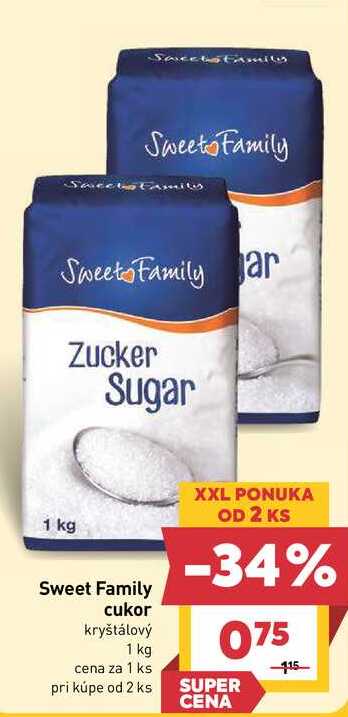 Sweet Family cukor kryštálový 1 kg