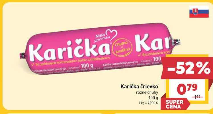 Karička črievko rôzne druhy 100 g