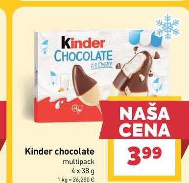 Kinder chocolate multipack 4x38 g
