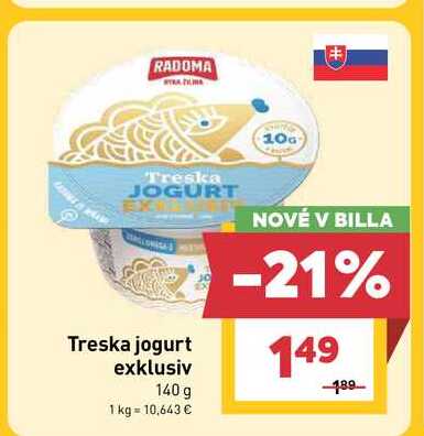 RADOMA Treska jogurt exklusiv 140g