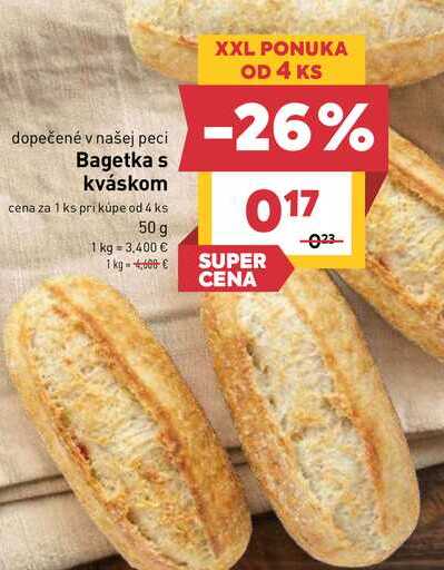 Bagetka s kváskom 50 g 