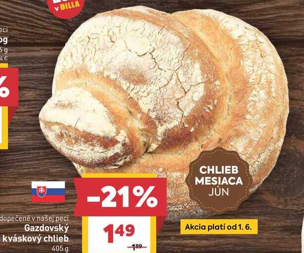 Gazdovský kváskový chlieb 405 g 