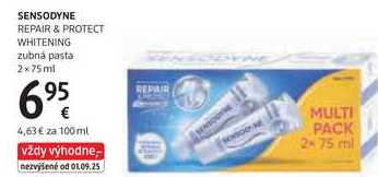 SENSODYNE REPAIR & PROTECT WHITENING zubná pasta, 2x75ml