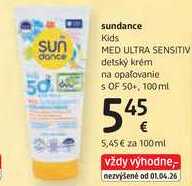 sundance Kids MED ULTRA SENSITIV detský krém na opalovanie S OF 50+, 100 ml