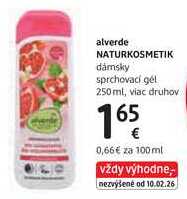 alverde NATURKOSMETIK dámsky sprchovací gél, 250 ml