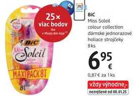 BiC Miss Soleil colour collection dámske jednorazové holiace strojčeky, 8 ks