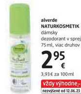 alverde NATURKOSMETIK dámsky dezodorant v spreji, 75 ml