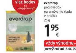everdrop prostriedok na umývanie riadu v prášku, 25 g