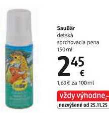 SauBär detská sprchovacia pena, 150 ml