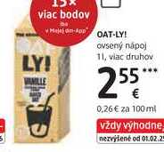 OAT-LY! ovsený nápoj, 1 l