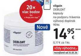 vilgain DEBLOAT kapsuly na podporu trávenia, 90 ks