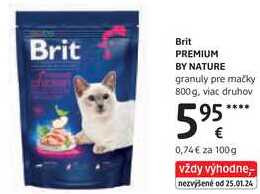 Brit PREMIUM BY NATURE granuly pre mačky, 800 g