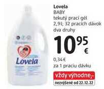 Lovela BABY tekutý prací gel 2,9 l/32 PD