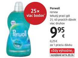 Perwoll renew tekutý prací gél, 2 l/40 PD