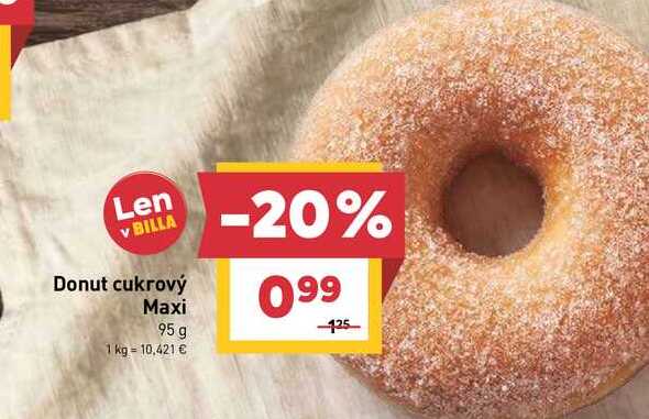 BILLA Donut cukrový Maxi 95 g 