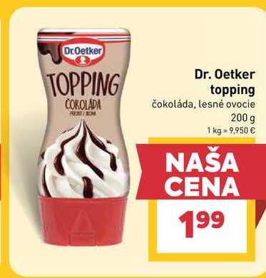 Dr. Oetker topping čokoláda, lesné ovocie 200 g