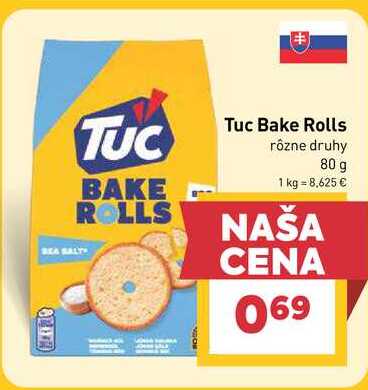 Tuc Bake Rolls rôzne druhy 80 g 