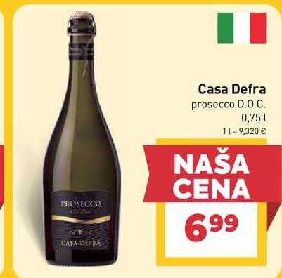 Casa Defra prosecco D.O.C. 0,75l