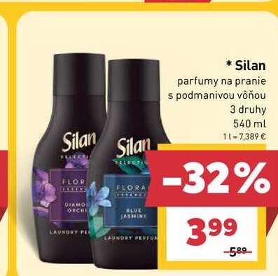 Silan parfumy na pranie s podmanivou vôňou 3 druhy 540 ml