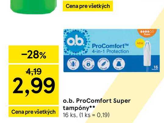 o.b. ProComfort Super tampóny 16 ks