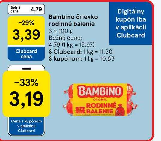 Bambino črievko rodinné balenie 3 × 100 g