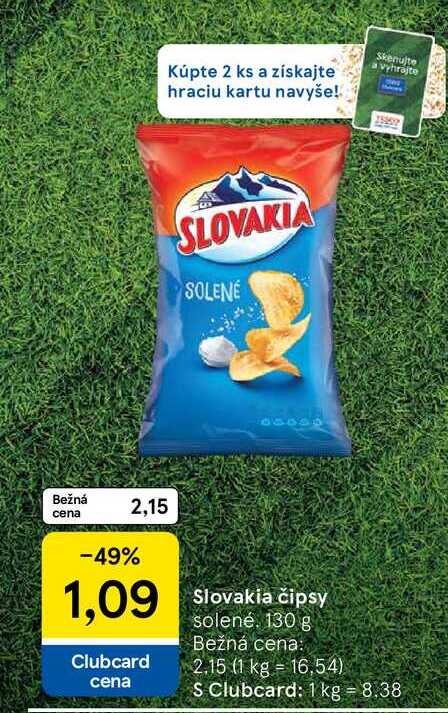 Slovakia čipsy solené 130 g