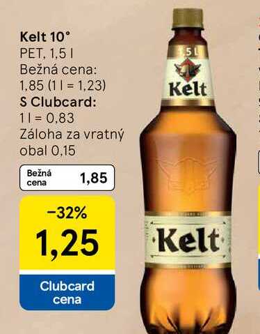 Kelt 10° PET, 1,5l v akcii