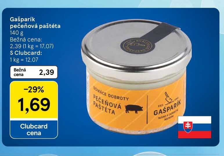 Gašparík pečeňová paštéta 140 g