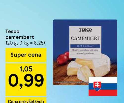 Tesco camembert 120 g