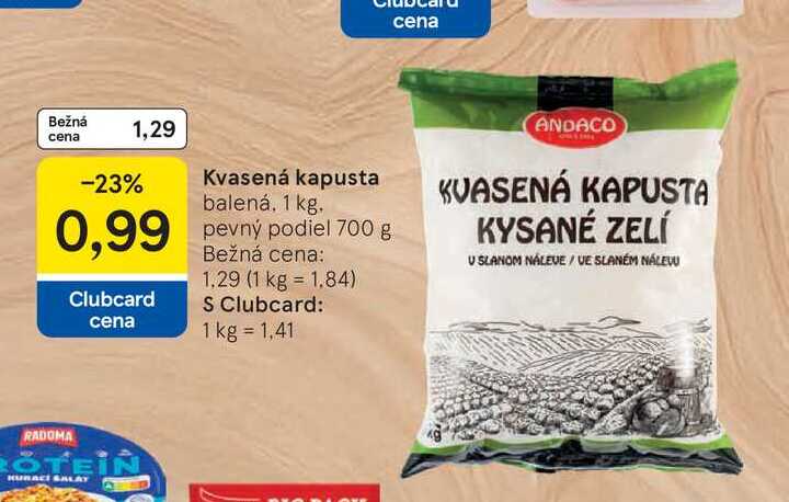 Kvasená kapusta balená, 1 kg