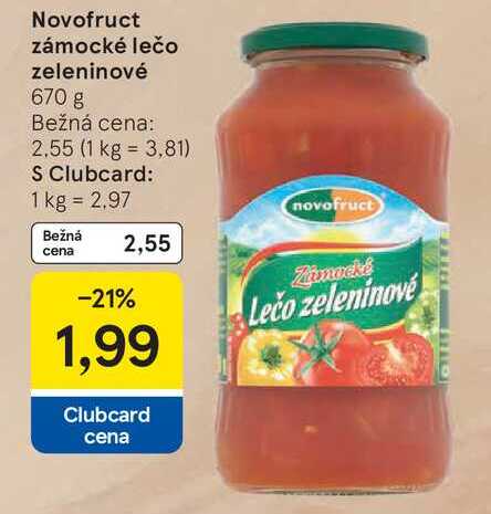 Novofruct zámocké lečo zeleninové 670 g