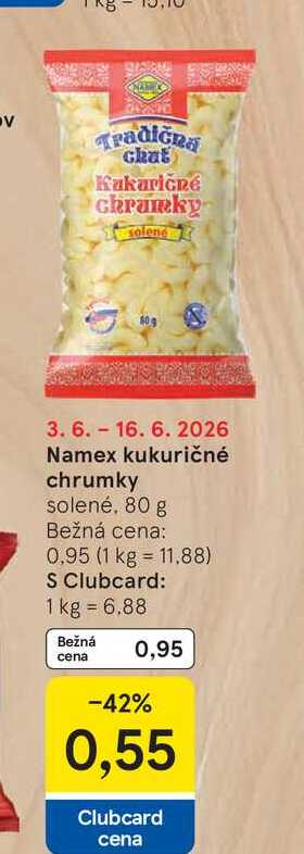 Namex kukuričné chrumky solené 80 g