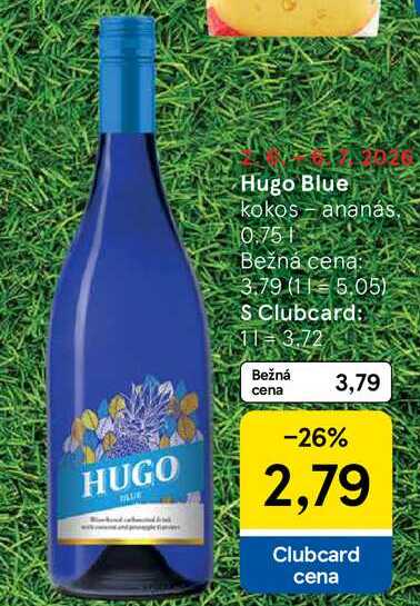 Hugo Blue kokos- ananás 0,75L