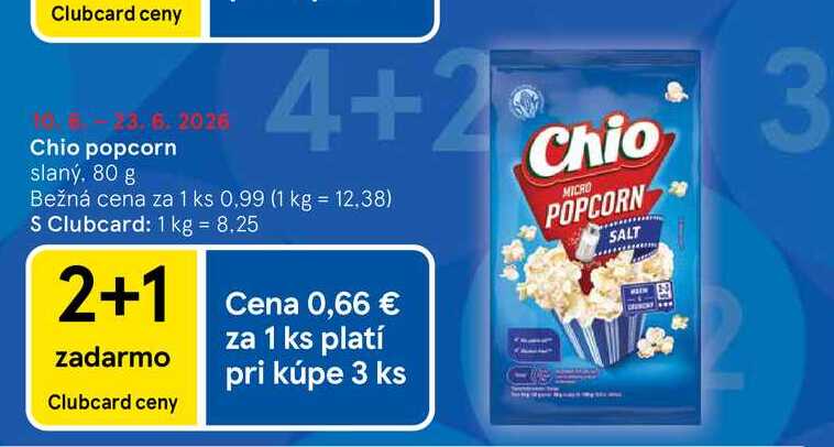 Chio popcorn slaný, 80 g
