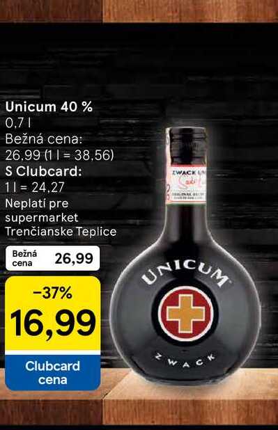 Unicum 40 % 0,7l