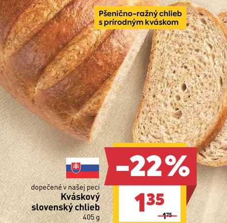 Kváskový slovenský chlieb 405 g