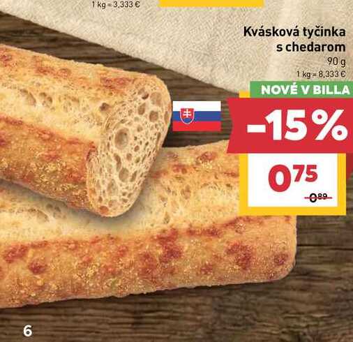 Kvásková tyčinka s chedarom 90 g