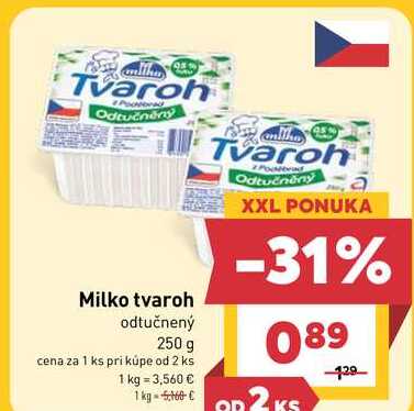 Milko tvaroh odtučnený 250 g