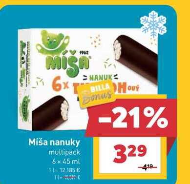 Míša nanuky multipack 6 x 45 ml