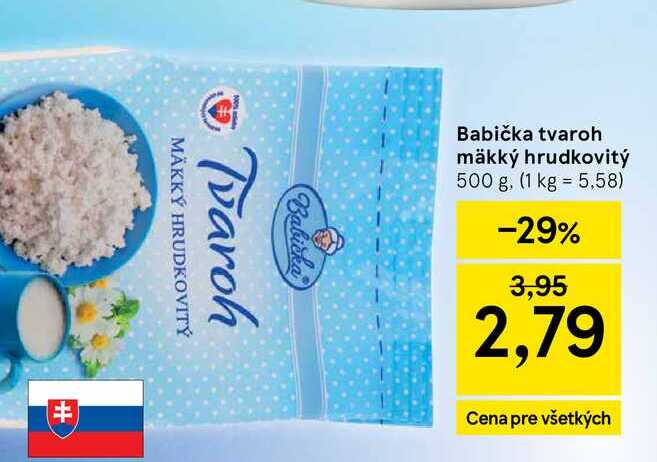 Babička tvaroh mäkký hrudkovitý 500 g