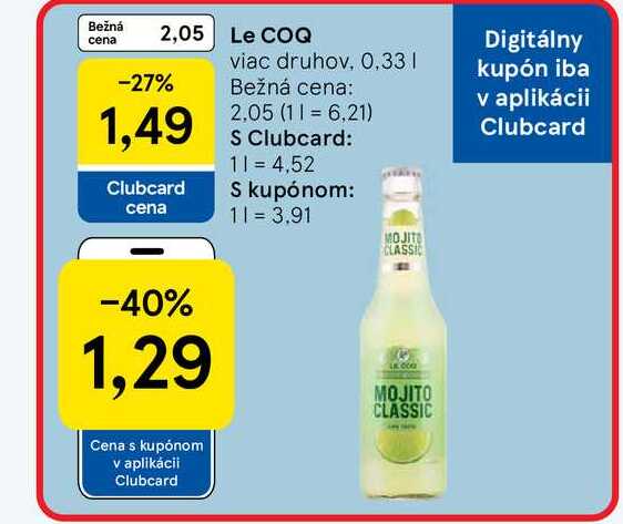 LE COQ 0,33 l